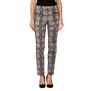 Joseph Ribkoff Women's Pants Sz 8 Snake Print Straight Leg Zip Pockets Pull On